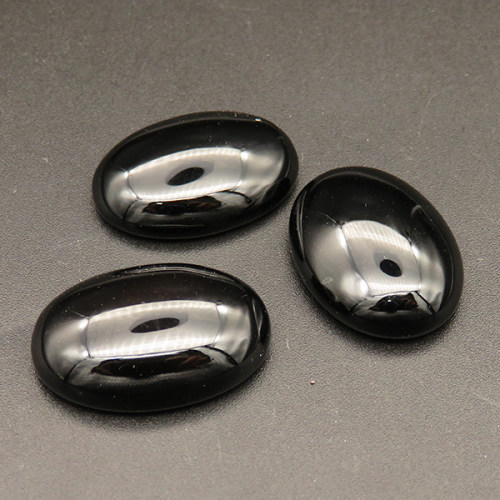 Natural Agate Cabochons,Oval,Dyed,Black,6x18x25mm,about 4.8g/pc,1 pc/package,XFCA00031aaho-L001