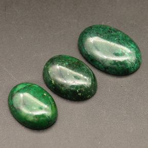 Natural Ruby in Zoisite Cabochons,Oval,Dyed,Green,6x18x25mm,about 4.6g/pc,1 pc/package,XFCA00034aaho-L001