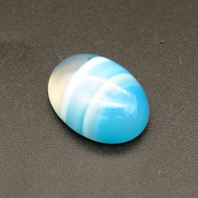 Natural Agate Cabochons,Oval,Dyed,Blue,6x12x15mm,about 1.9g/pc,1 pc/package,XFCA00037aahj-L001