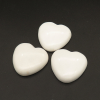 Natural Alabaster Cabochons,Heart,White,8x30x28.5mm,about 12.0g/pc,1 pc/package,XFCA00041bbov-L001