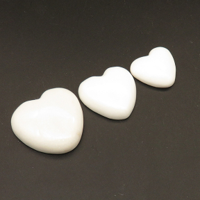 Natural Alabaster Cabochons,Heart,White,8x30x28.5mm,about 12.0g/pc,1 pc/package,XFCA00041bbov-L001
