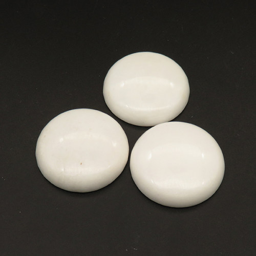 Natural Alabaster Cabochons,Flat Round,White,7.5x30mm,about 11.1g/pc,1 pc/package,XFCA00044baka-L001