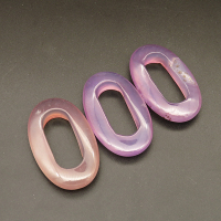 Natural Agate Linking Rings,Oval Donut,Dyed,Purple,8x30x50mm,about 13.5g/pc,1 pc/package,XFCA00052bhia-L001