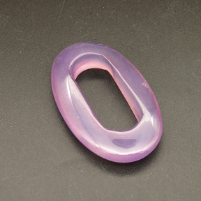 Natural Agate Linking Rings,Oval Donut,Dyed,Purple,8x30x50mm,about 13.5g/pc,1 pc/package,XFCA00052bhia-L001