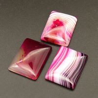 Natural Agate Cabochons,Suede Rectangular,Dyed,Rose Red,5x18x23.5mm,about 4.0g/pc,1 pc/package,XFCA00056vail-L001