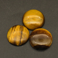 Natural Gold Tiger Eye Cabochons,Suede Round,Gold and Brown,4x14mm,about 1.1g/pc,1 pc/package,XFCA00077aahm-L001