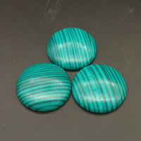 Imitation Malachite Cabochons,Suede Round,Dyed,Cyan-blue,7x29mm,about 9.3g/pc,1 pc/package,XFCA00088avja-L001