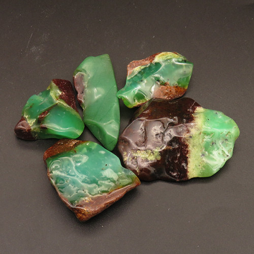 Natural Australian Jade Beads,Irregular,Green and Brown,10x30x36mm,about 14.2g/pc,1 pc/package,XFCA00091vbpb-L001