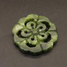Natural Alabaster Filigree Joiners,Flower,Dyed,Green,4x30mm,about 5.8g/pc,1 pc/package,XFCA00097bbov-L001