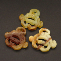 Natural Alabaster Filigree Joiners,Irregular,Hollow,Dyed,Random mixed color,5x26x30mm,about 4.0g/pc,1 pc/package,XFCA00105bbov-L001