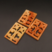 Natural Alabaster Filigree Joiners,Rectangular,Flower,Dyed,Orange,5x36x50mm,about 18.0g/pc,1 pc/package,XFCA00123bhva-L001