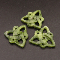 Natural Alabaster Filigree Joiners,Triangle,Dyed,Green,3x28x29mm,about 2.9g/pc,1 pc/package,XFCA00129bbov-L001