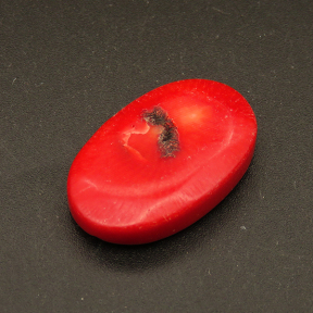 Natural Red Coral Cabochons,Suede Oval,Red,7x17x24.5mm,about 4.9g/pc,1 pc/package,XFCA00169bbov-L001