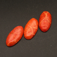 Natural Red Coral Cabochons,Suede Oval,Red,4x11x23mm,about 1.1g/pc,1 pc/package,XFCA00171aajl-L001