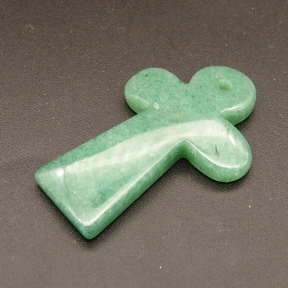 Natural Green Aventurine Pendants,Cross,Green,5x26x40mm,Hole:2mm,about 6g/pc,1 pc/package,XFPC01131bhva-L001
