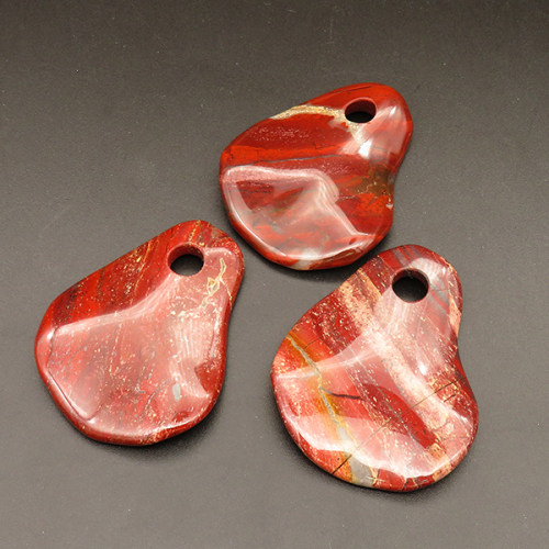 Natural Oriental Jasper Pendants,Can buckle,Red,5x46x59mm,Hole:8mm,about 23.2g/pc,1 pc/package,XFPC01147bhia-L001