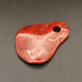 Natural Oriental Jasper Pendants,Can buckle,Red,5x46x59mm,Hole:8mm,about 23.2g/pc,1 pc/package,XFPC01147bhia-L001