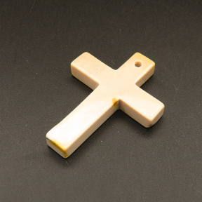 Natural Mookaite Pendants,Cross,Bright yellow,7.5x33x44mm,Hole:2mm,about 9.5g/pc,1 pc/package,XFPC01157bhva-L001