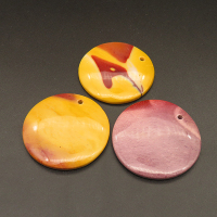 Natural Mookaite Pendants,Flat Round,Random mixed color,5.5x40mm,Hole:2mm,about 14.6g/pc,1 pc/package,XFPC01161bhva-L001