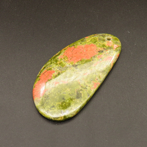 Natural Unakite Pendants,Irregular Oval,Colorful,5x30x59mm,Hole:2mm,about 17.5g/pc,1 pc/package,XFPC01189bhia-L001