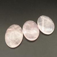 Natural Rose Quartz Pendants,Oval,Pink,6.5x34x48mm,Hole:2.5mm,about 17.7g/pc,1 pc/package,XFPC01193bhva-L001