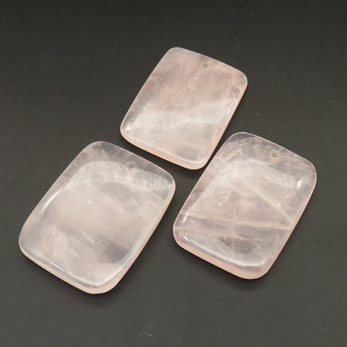 Natural Rose Quartz Pendants,Rectangular,Pink,6.5x31x41.5mm,Hole:2mm,about 18.2g/pc,1 pc/package,XFPC01195bhva-L001
