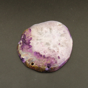 Natural Agate Pendants,Irregular,Purple,5x40x43mm,Hole:2mm,about 17.4g/pc,1 pc/package,XFPC01203bhva-L001