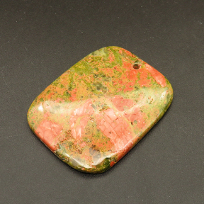 Natural Unakite Pendants,Rectangular,Colorful,5.5x35x44mm,Hole:2mm,about 18.8g/pc,1 pc/package,XFPC01235bhia-L001