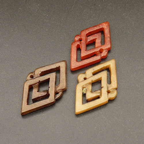 Natural Alabaster Pendants,Double Rhombus,Dyed,Random mixed color,3.5x20x35.5mm,Hole:2mm,about 2.4g/pc,1 pc/package,XFPC01253bhva-L001