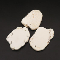 Natural Howlite Pendants,Irregular,White,6x37x52mm,Hole:1.5mm,about 23.7g/pc,1 pc/package,XFPC01257bhva-L001
