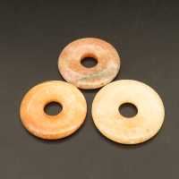 Natural Agate Linking Rings,Donut,Orange,5x37mm,Hole:9mm,about 98g/pc,1 pc/package,XFPC01259bhva-L001