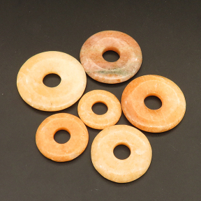 Natural Agate Linking Rings,Donut,Orange,5x37mm,Hole:9mm,about 98g/pc,1 pc/package,XFPC01259bhva-L001