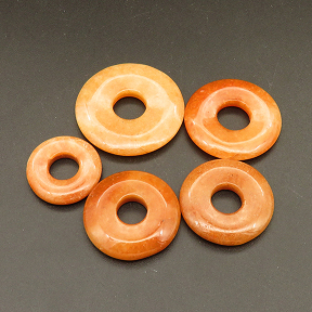 Natural Agate Linking Rings,Donut,Orange,4x32mm,Hole:9mm,about 6.8g/pc,1 pc/package,XFPC01262bhva-L001