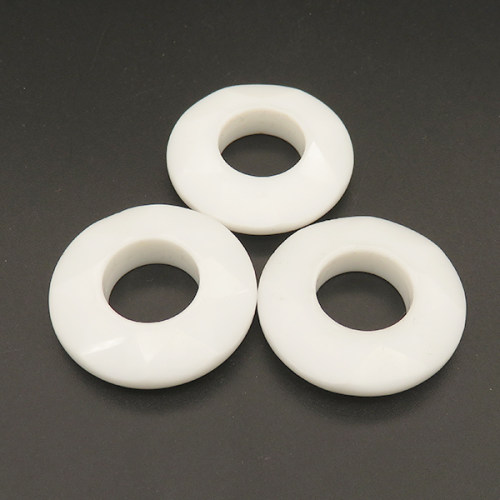 Natural White Jade Linking Rings,Donut,White,8x35mm,Hole:16mm,about 9.4g/pc,1 pc/package,XFPC01265bhva-L001