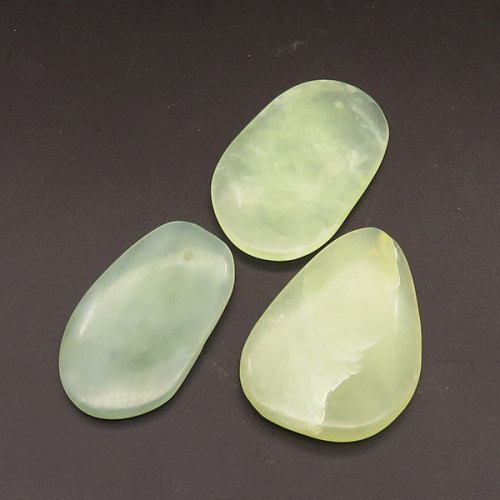 Natural New Jade Pendants,Irregular,Green,6x29x47mm,Hole:1mm,about 12.5g/pc,1 pc/package,XFPC01269bhia-L001