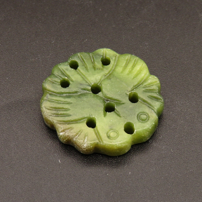 Natural Alabaster Filigree Joiners,Flat Round,Flower,Dyed,Green,4x26mm,Hole:3mm,about 5.5g/pc,1 pc/package,XFPC01275bhva-L001