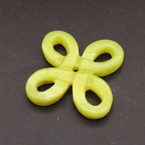 Natural Alabaster Filigree Joiners,Chinese Knot,Dyed,Bright Green,4x26x26mm,Hole:2mm,about 4.1g/pc,1 pc/package,XFPC01279bbov-L001