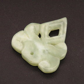 Natural New Jade Pendants,Irregular,Gray,4.5x26x29.5mm,Hole:2mm,about 4.7g/pc,1 pc/package,XFPC01287bhva-L001