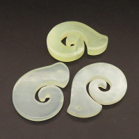 Natural Alabaster Pendants,G-shape,Dyed,Gray,5.5x36x48mm,Hole:2mm,about 15.1g/pc,1 pc/package,XFPC01301bhia-L001