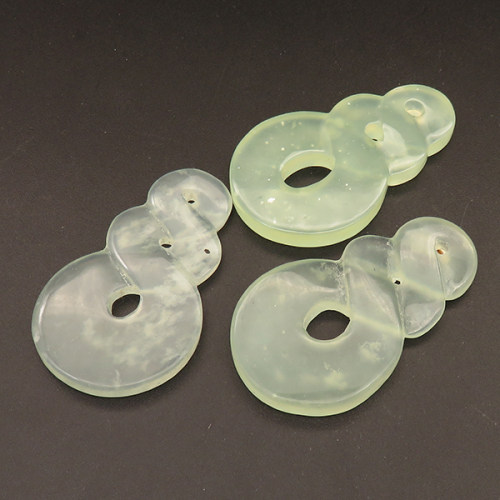 Natural New Jade Pendants,Gourd,Light Green,5x31x53.5mm,Hole:2mm,about 12.9g/pc,1 pc/package,XFPC01303bhia-L001