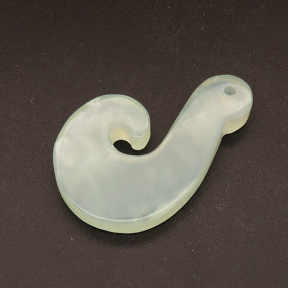 Natural New Jade Pendants,J-Shape,Random mixed color,6x30x44mm,Hole:2mm,about 11g/pc,1 pc/package,XFPC01305bhia-L001