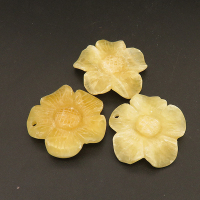 Natural Topaz Pendants,Flower,Yellow,7x35mm,Hole:2.5mm,about 9.2g/pc,1 pc/package,XFPC01309bhia-L001