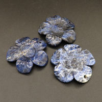 Natural Sodalite Pendants,Flower,Royal Blue,7x36mm,Hole:2.5mm,about 7.9g/pc,1 pc/package,XFPC01311bhia-L001