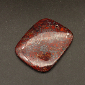 Natural Breciated Jasper Pendants,Rectangular,Red,5x35x45mm,Hole:1.5mm,about 17.7g/pc,1 pc/package,XFPC01356bhva-L001