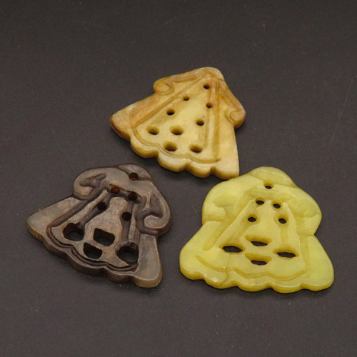 Natural Alabaster Filigree Joiners,Skirt,Dyed,Random mixed color,4x31x34mm,Hole:2mm,about 4.5g/pc,1 pc/package,XFPC01368bbov-L001