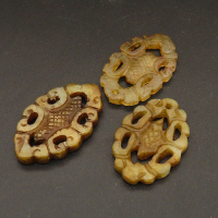 Natural Alabaster Filigree Joiners,Horse eye,Dyed,Brown,3x21x34mm,Hole:1.5mm,about 3.1g/pc,1 pc/package,XFPC01370bbov-L001