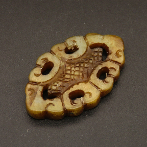 Natural Alabaster Filigree Joiners,Horse eye,Dyed,Brown,3x21x34mm,Hole:1.5mm,about 3.1g/pc,1 pc/package,XFPC01370bbov-L001