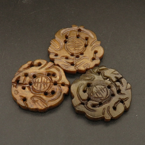 Natural Alabaster Filigree Joiners,Flat Round,Dyed,Random mixed color,4.5x30mm,Hole:2mm,about 6.2g/pc,1 pc/package,XFPC01386bbov-L001
