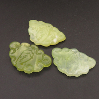 Natural Alabaster Pendants,Irregular,Dyed,Green,5x22x33mm,Hole:1.5mm,about 5g/pc,1 pc/package,XFPC01396bbov-L001