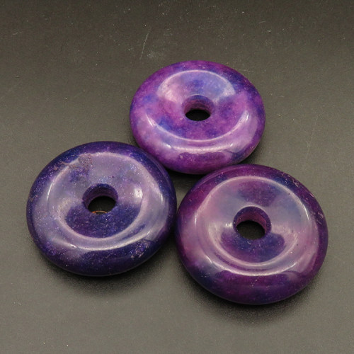 Natural Alabaster Pendants,Donut,Dyed,Dark Purple,10x40mm,Hole:8mm,about 27.4g/pc,1 pc/package,XFPC01404bhva-L001